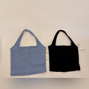 NWT Blue and Black Ribbed Tank Tops Abercrombie & Fitch